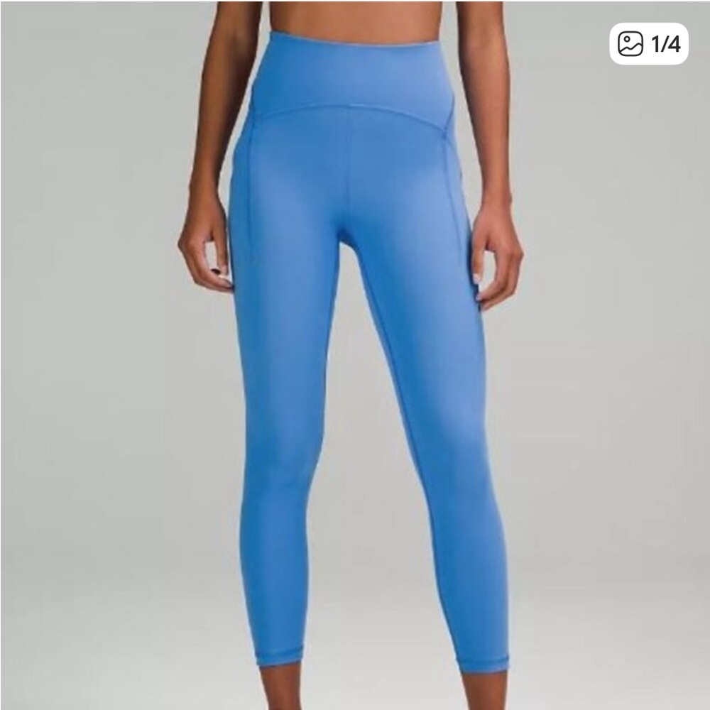 Lululemon Power Thru High-Rise Tight 25" w/ Pockets - Blue Nile - Size 8